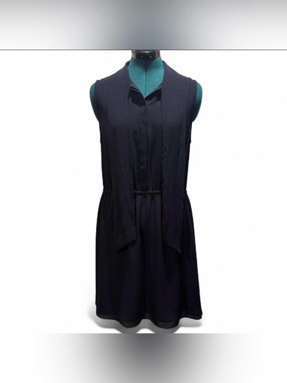 Sunday Best Navy Sleeveless Tie-Waist Mini Dress